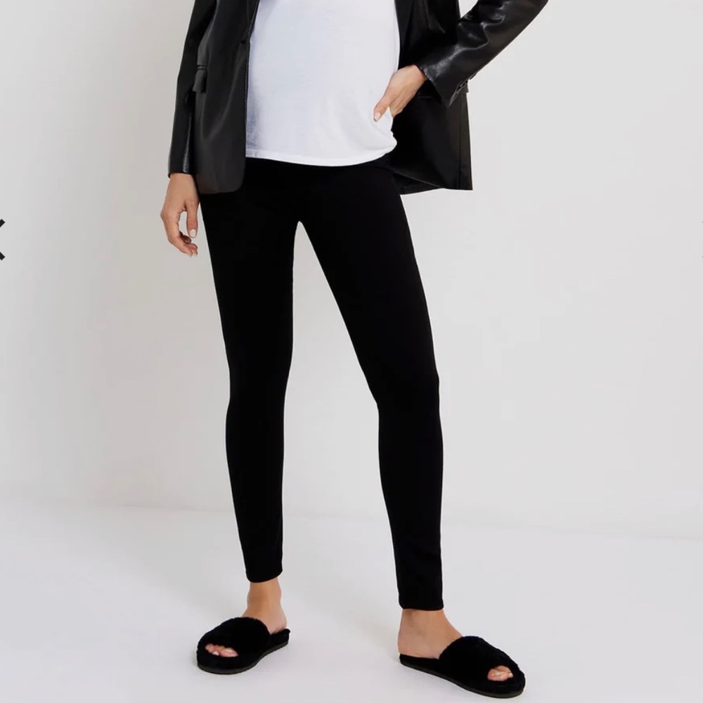 AG ADRIANO Goldschmied All Black Maternity Jeggings Size 29